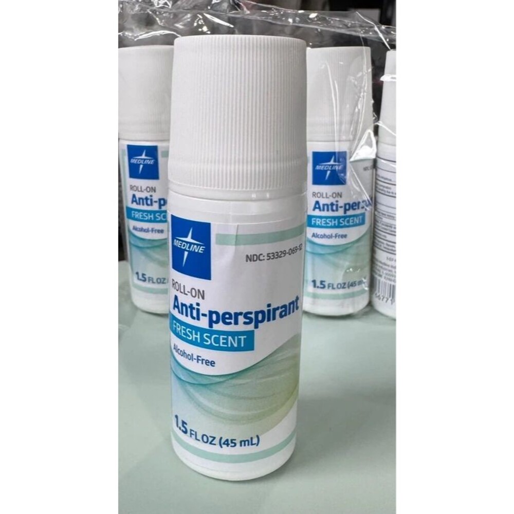 5 Pack Roll On Deordorant Medline 1.5 FL Oz Each Travel Size